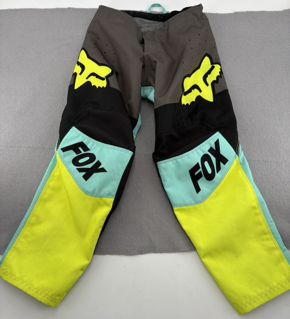 Fox Racing Youth 180 Trice Pants Yellow Teal STYLE #: 26755-176-24 Kids Size 5